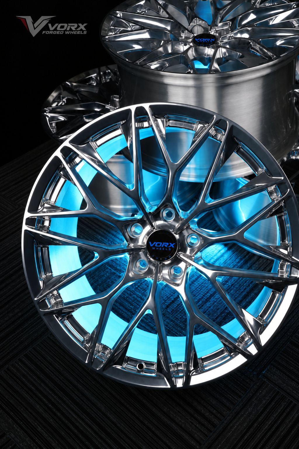 C8 Corvette Z06 fully polished forged wheels